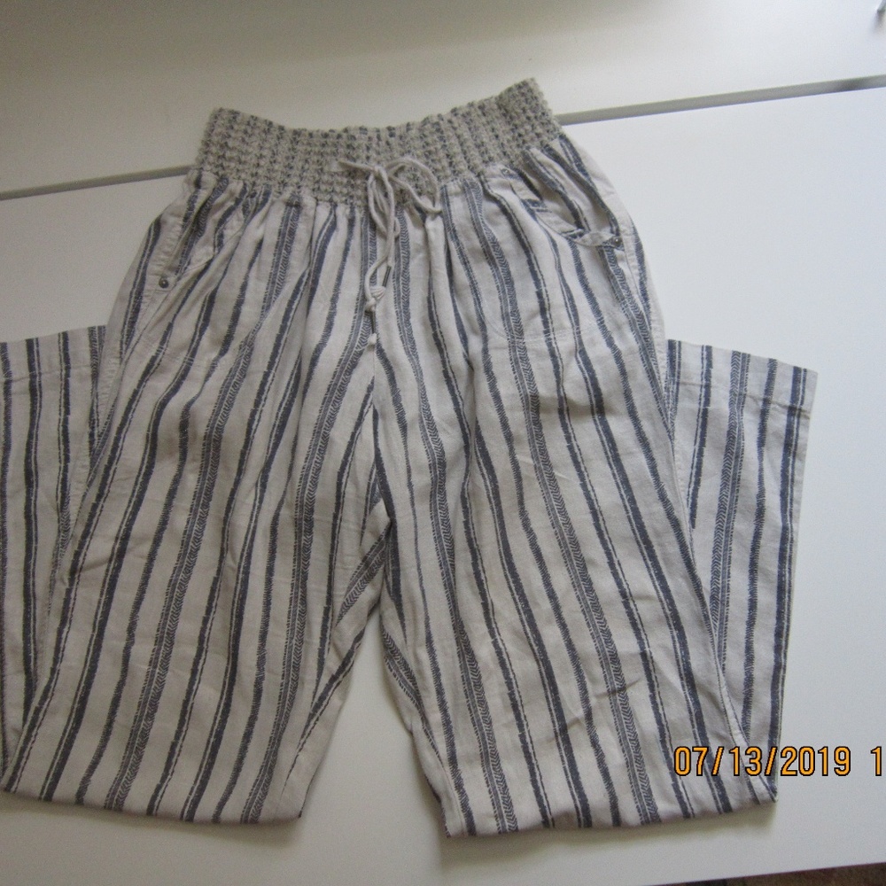 WIDE LEG LIGHTWEIGHT PANTS SZ L, ELASTIC WAIST